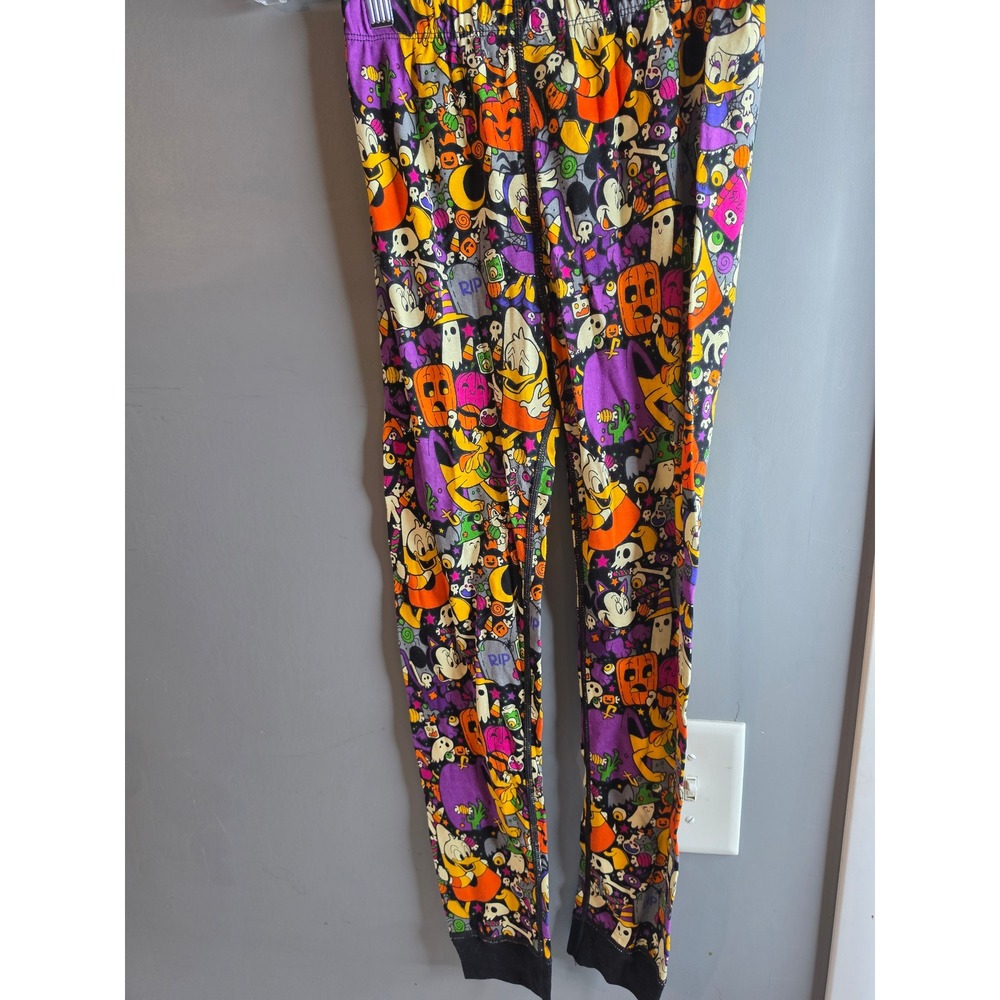 Disney Halloween Mickey Minnie Donald Daisy Pajama Pants Kids Size 10 Multi